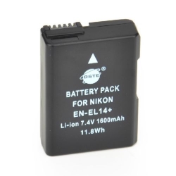 Аккумулятор DSTE EN-EL14 1600mAh для камер Nikon: D3100  D3200  D3300  D3400  D3500  D5100 D5200 D5500  D5300  D5600  DF  P7000  P7100  P7200  P7700   P7800