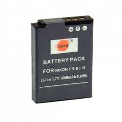 Аккумулятор DSTE EN-EL12 1600mAh  3.7V  5.9Wh для камер Nikon