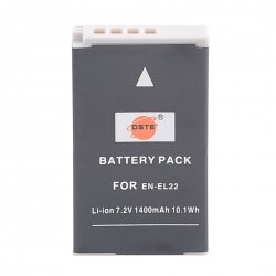 Аккумулятор DSTE EN-EL22 1400mAh  7.2V  10.1Wh для камер Nikon