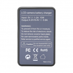 Зарядное устройство USB LCD для аккумулятора LP-E6 (Canon EOS: 90D, 80D, 60D, 70D, 6D, 6D mark II, 7D, 7D mark II, 5D mark II, 5D mark III, 5D mark IV, 5DS, 5DR, EOS R, EOS Ra)