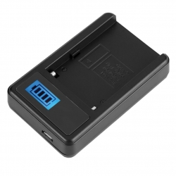 Зарядное устройство USB LCD для АКБ NP-W126 (FUJIFILM: HS50, HS35, HS33, HS30EXR, X-A1, X-A2, X-A3, X-A10, X-E1, X-E2, X-Pro1, X-Pro2, X-M1, X-T1, X-T10, X-T20, X-T2)