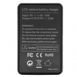 Зарядное устройство USB LCD для АКБ NP-W126 (FUJIFILM: HS50, HS35, HS33, HS30EXR, X-A1, X-A2, X-A3, X-A10, X-E1, X-E2, X-Pro1, X-Pro2, X-M1, X-T1, X-T10, X-T20, X-T2)