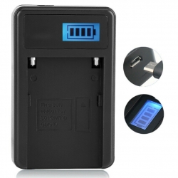 Зарядное устройство USB LCD для АКБ NP-W126 (FUJIFILM: HS50, HS35, HS33, HS30EXR, X-A1, X-A2, X-A3, X-A10, X-E1, X-E2, X-Pro1, X-Pro2, X-M1, X-T1, X-T10, X-T20, X-T2)