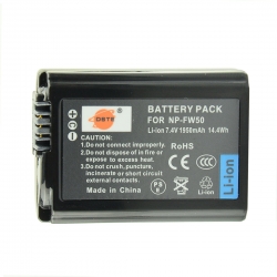Аккумулятор DSTE NP-FW50 1950mAh  7.4V  14.4Wh для камер Sony