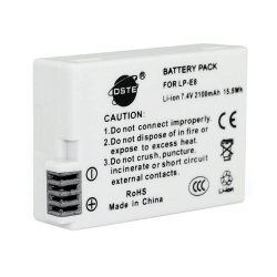 Аккумулятор DSTE LP-E8 2100mAh для камер Canon EOS: 550D, 600D, 650D, 700D