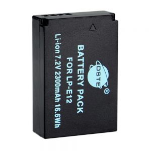 Аккумулятор DSTE LP-E12 2300mAh для камер Canon EOS 100D, EOS-M, EOS-M2, EOS-M10, EOS-M50, EOS-M100, EOS-M200