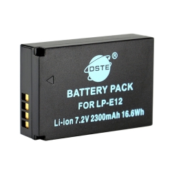 Аккумулятор DSTE LP-E12 2300mAh для камер Canon EOS 100D, EOS-M, EOS-M2, EOS-M10, EOS-M50, EOS-M100, EOS-M200