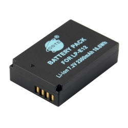 Аккумулятор DSTE LP-E12 2300mAh для камер Canon EOS 100D, EOS-M, EOS-M2, EOS-M10, EOS-M50, EOS-M100, EOS-M200