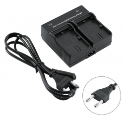 Зарядное устройство для двух аккумуляторов Canon LP-E6 (Canon EOS: 90D, 80D, 60D, 70D, 6D, 6D mark II, 7D, 7D mark II, 5D mark II, 5D mark III, 5D mark IV, 5DS, 5DR, EOS R, EOS Ra)