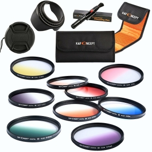 Комплект градиентных цветных фильтров K&F Concept 77 mm (9 фильтров)